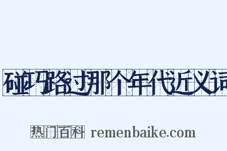 碰巧路过那个年代近义词是什么意思的图片